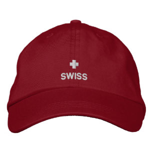 Schweizisk Flagga Broderad Keps