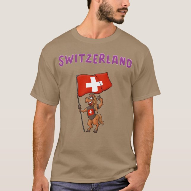 Schweizisk flicka i Fläkt T Shirt (Framsida)