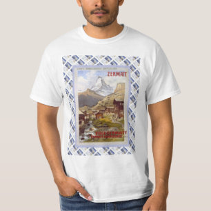 Schweizisk järnväg affisch Zermatt, Matterhorn f Tee