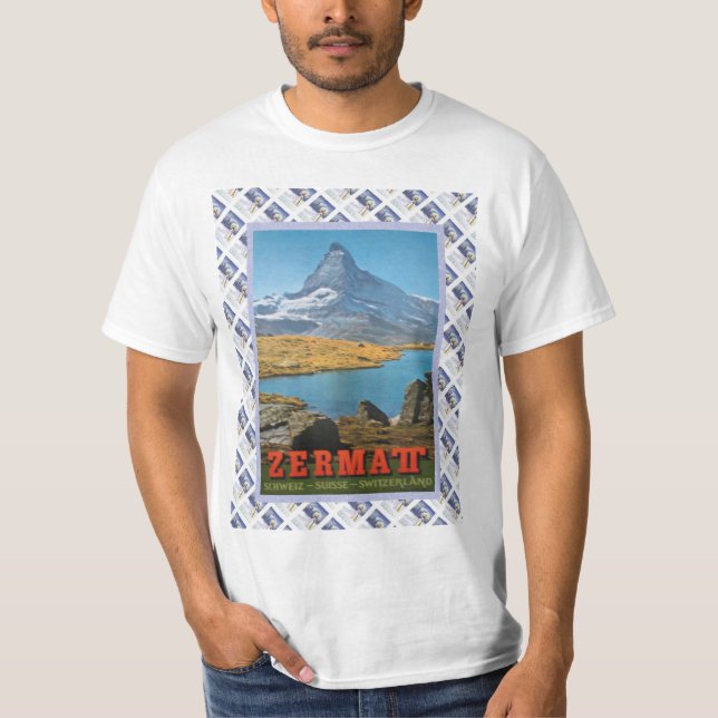 Schweizisk järnväg affisch Zermatt, Matterhorn för Tee (Framsida)