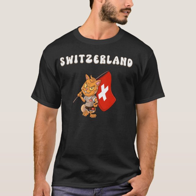 Schweizisk katt t shirt (Framsida)