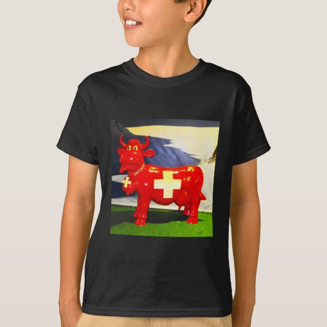 Schweizisk ko reser semester Schweiz T Shirt (Framsida)