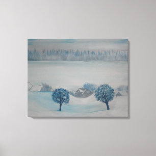 Schweizisk landsid opus 1 Winter Canvastryck