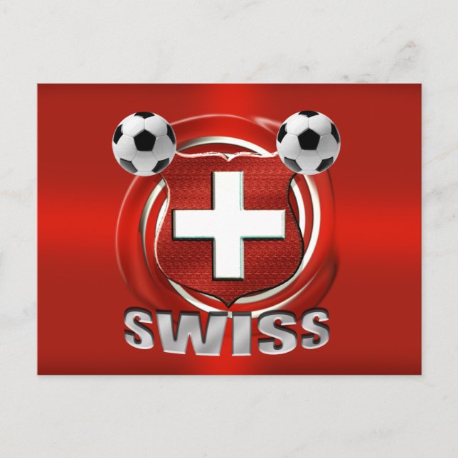 Schweizisk logotyp Ocer Fussball Presenter Vykort (Framsida)