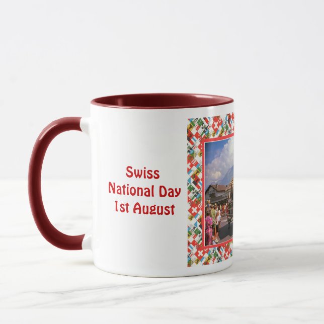 Schweizisk medborgaredag 1st Augusti Mugg (Vänster)