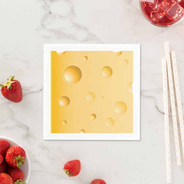 Schweizisk ostskiva gul Gruyère Pappersservett (Skapare uppladdad)