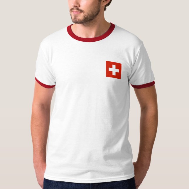 Schweizisk Pikemenskjorta T-shirt (Framsida)
