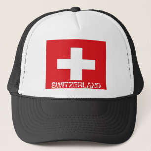 Schweizisk switzerland flaggatruckerkeps keps