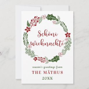 Schweizisk tysk God Jul, Anpassad Julkort