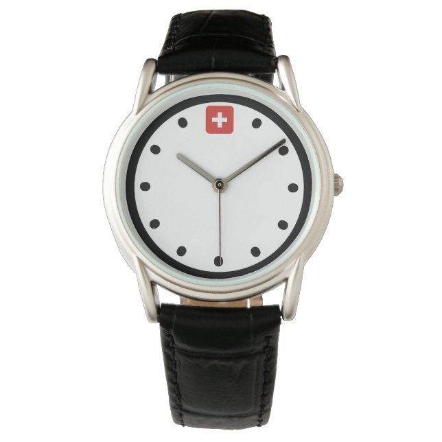 Schweizisk ur armbandsur (Framsida)