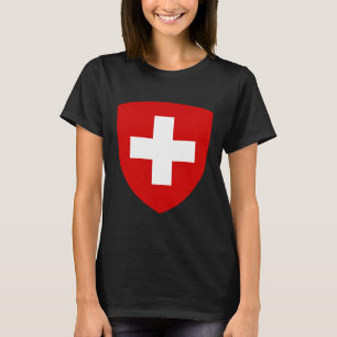 Schweizisk vapensköld - schweizisk souvenir t shirt