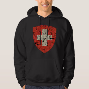 Schweizisk vapensköld som bedrövas hoodie