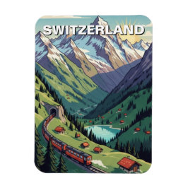 Schweiziska Alperna Schweiz Resa Magnet