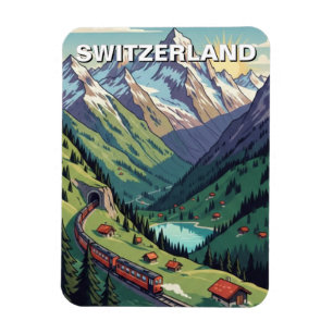Schweiziska Alperna Schweiz Resa Magnet
