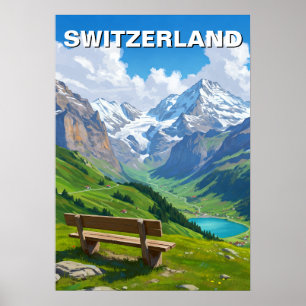 Schweiziska Alperna Schweiz Resa Poster