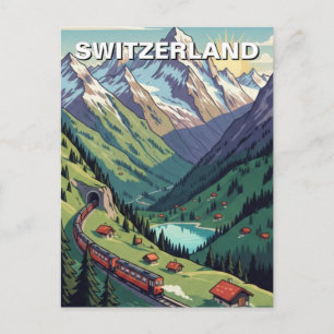 Schweiziska Alperna Schweiz Resa Vykort