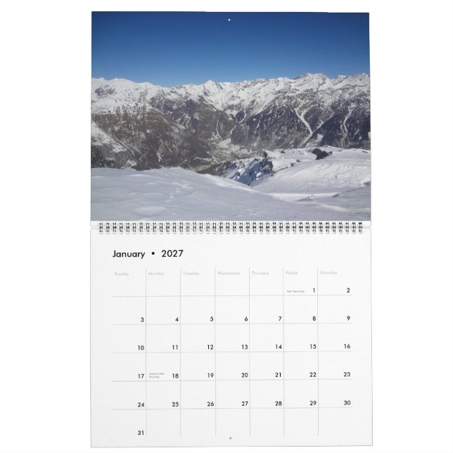 Schweiziska Alpernor 2015 Kalender (Jan 2027)