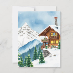 Schweiziska Alpernor Chalet Winter Mountain Travel Vykort