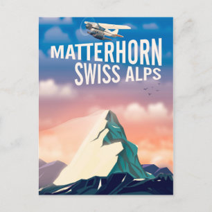 Schweiziska Alpernor Matterhorn-reseaffisch Vykort