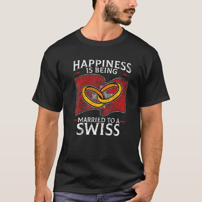 Schweiziska Bröllop Schweiz (Schweiziska edsförbun T Shirt (Framsida)
