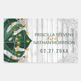 Schweiziska Cheese Löv String Ljus Snöre Guld Bröl Rektangulärt Klistermärke