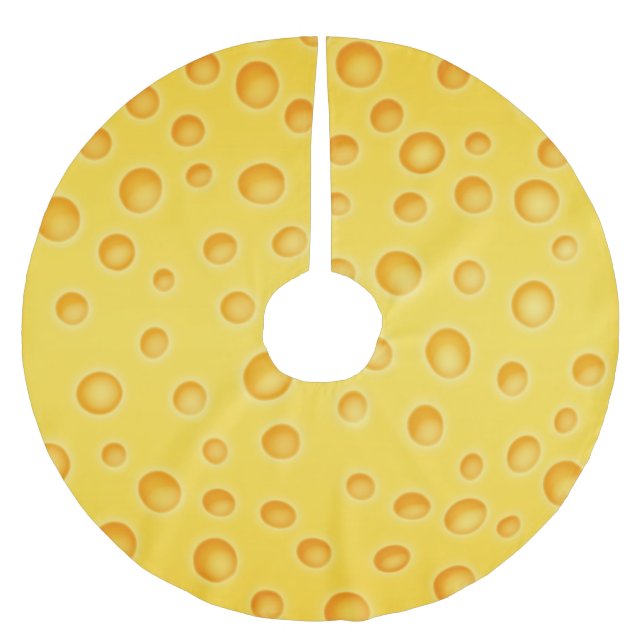 Schweiziska Cheezy Struktur Mönster Julgransmatta Borstad Polyester (Framsidan)