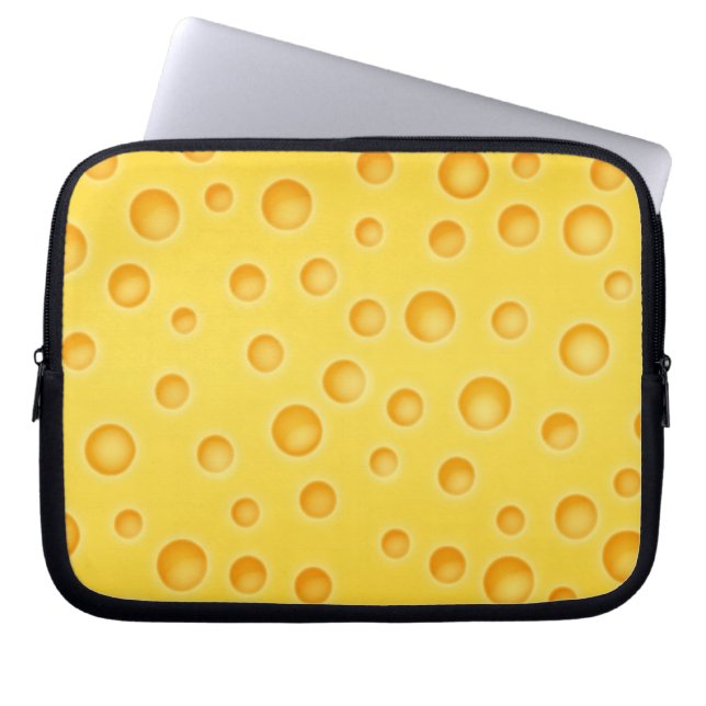 Schweiziska Cheezy Struktur Mönster Laptop Sleeve (Framsidan)