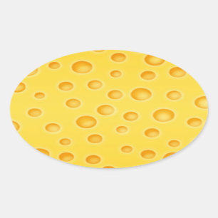 Schweiziska Cheezy Struktur Mönster Ovalt Klistermärke