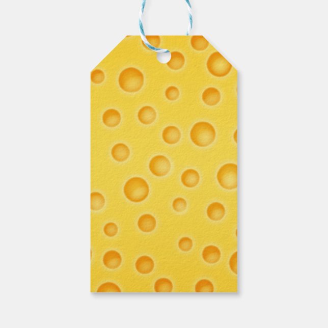 Schweiziska Cheezy Struktur Mönster Presentetikett (Baksidan)