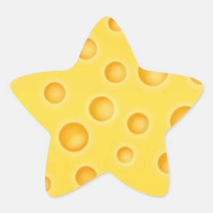 Schweiziska Cheezy Struktur Mönster Stjärnformat Klistermärke