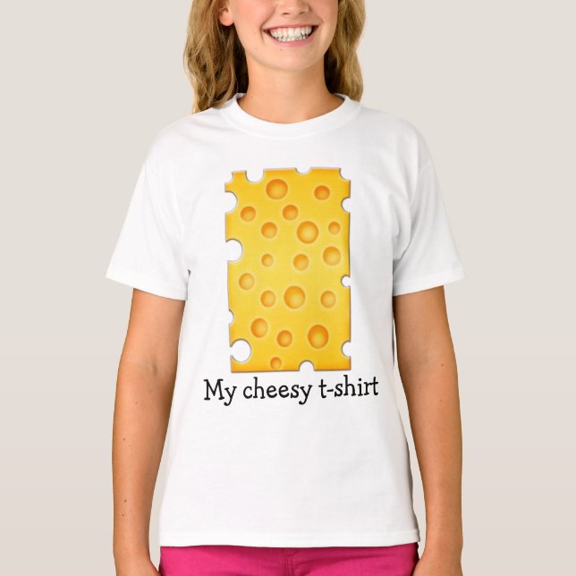 Schweiziska Cheezy Struktur Mönster Tee Shirt (Framsida)