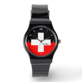 schweiziska Flagga,kor, Schweiz/sport Armbandsur