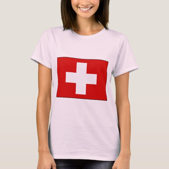 Schweiziska Flagga T-shirts och gåvor (Framsida)