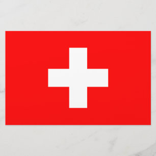 Schweiziska flaggan (Schweiz) Brevpapper