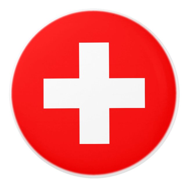 Schweiziska flaggan (Schweiz) Knopp (Framsidan)