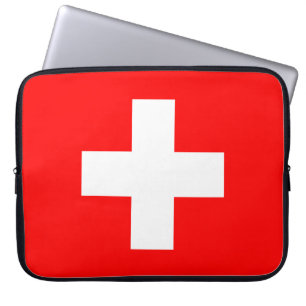 Schweiziska flaggan (Schweiz) Laptop Fodral