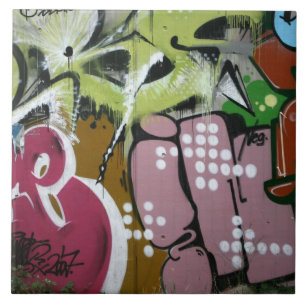 Schweiziska grafitti kakelplatta