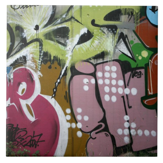 Schweiziska grafitti kakelplatta (Framsidan)