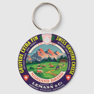 Schweiziska Gruyere Cheese Langnau Emmental Schwei Nyckelring