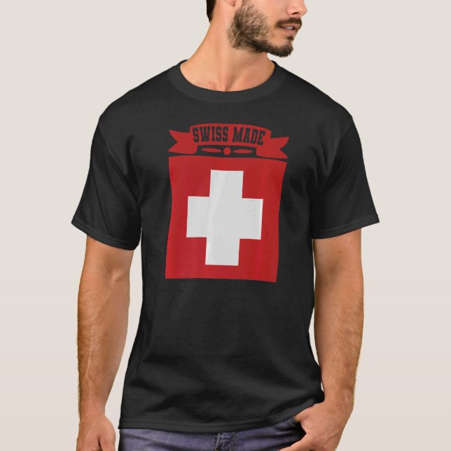 Schweiziska Made Schweiz 1 T Shirt (Framsida)