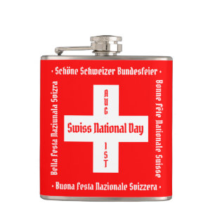 Schweiziska nationaldagen på fyra språk i Schweiz Fickplunta