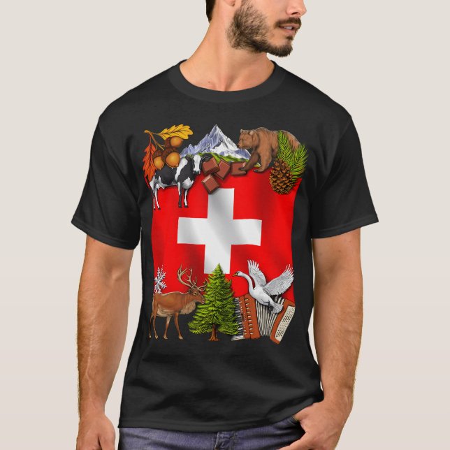 Schweiziska rötter t shirt (Framsida)