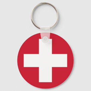 Schweiziska Roundel Keychain Nyckelring