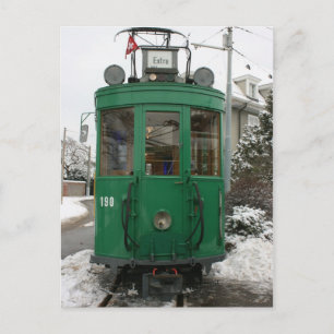 Schweiziska trams vid BVB M-Parc-depån, Basel Vykort