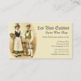 Schweiziska vinodlare i traditionell dräkt visitkort
