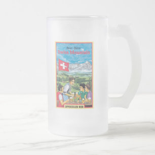 Schweiziskt berg frostat ölglas