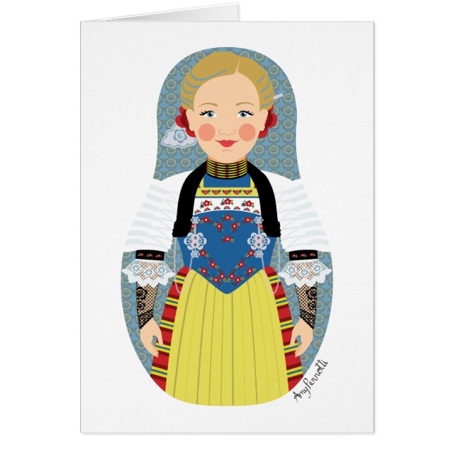 Schweizskt Matryoshka-kort OBS Kort (Framsidan)