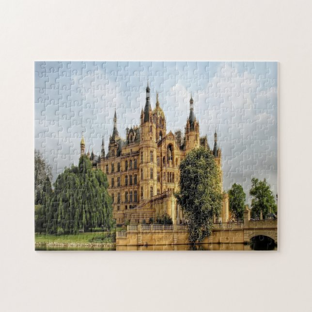 Schwerin Castle Tyskland Jigszle Puzzle Pussel (Horisontell)