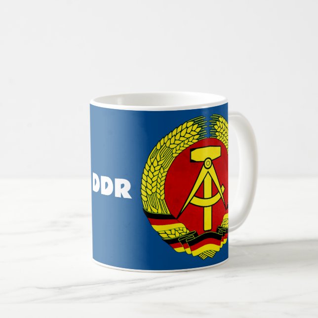 Schwerin, DDR, Schwerin, Tyskland, Öster German Os Kaffemugg (Framsida höger)