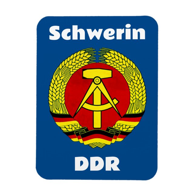 Schwerin, DDR, Schwerin, Tyskland, Öster German Os Magnet (Vertikal)